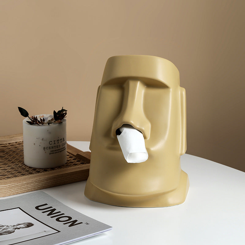 Moai Stone Tissue Box