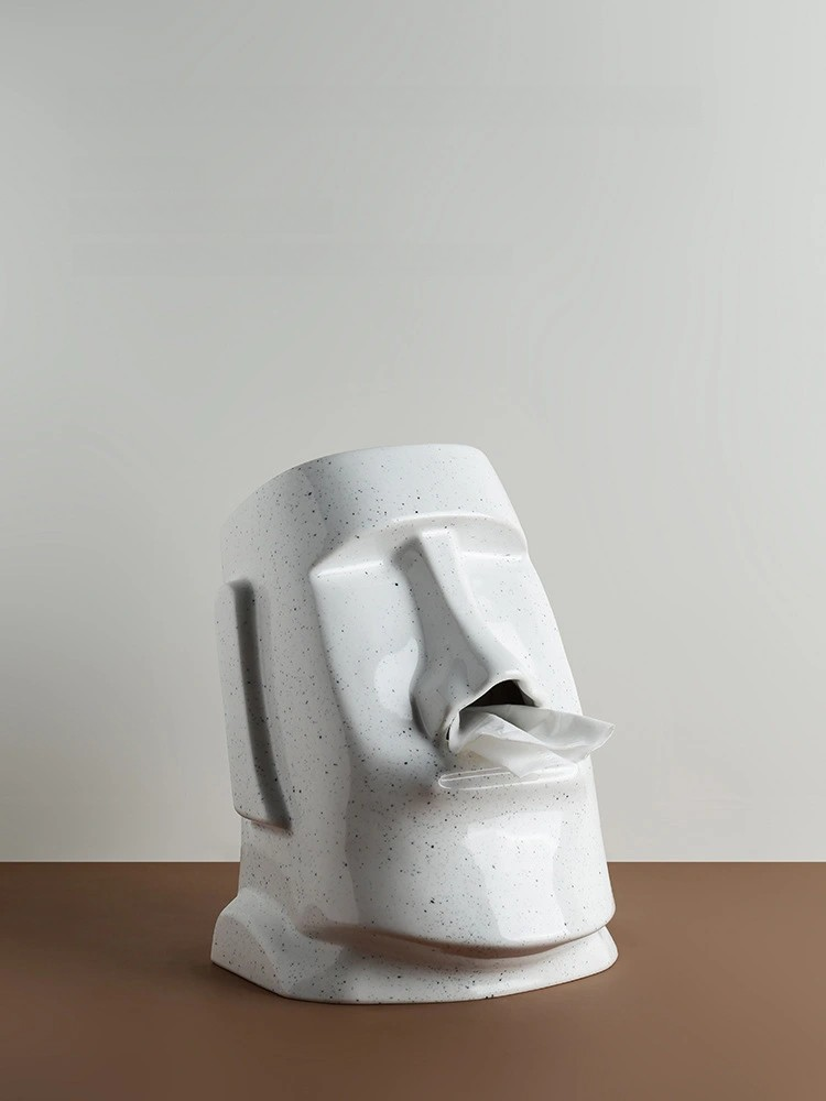 Moai Stone Tissue Box