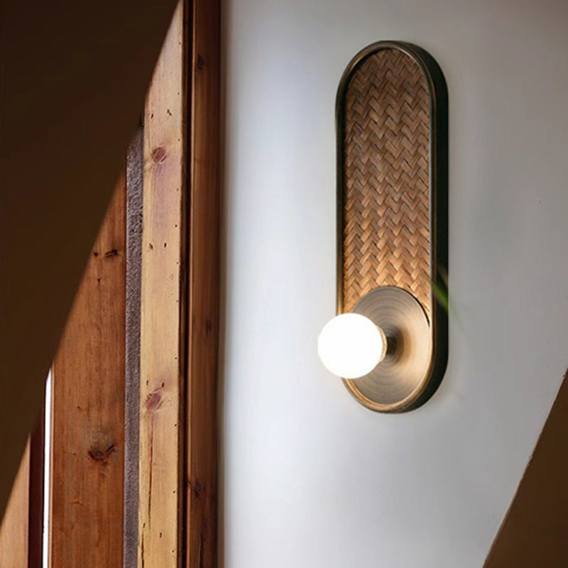 Bamboo Woven Wall Lamp