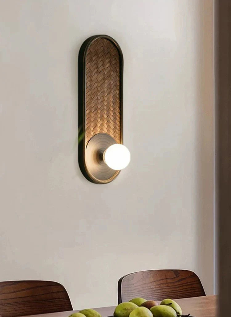 Bamboo Woven Wall Lamp