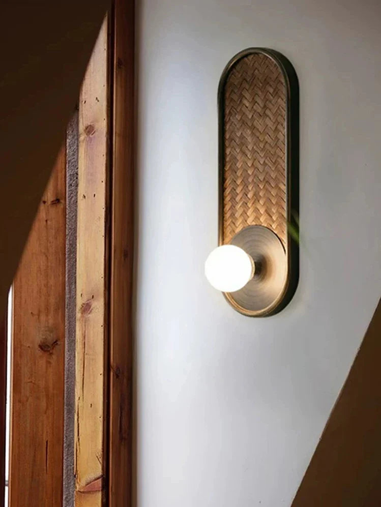 Bamboo Woven Wall Lamp