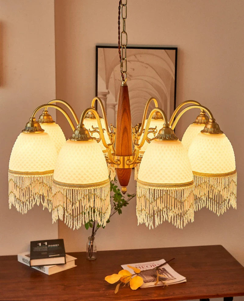 Mesh Tassel Chandelier