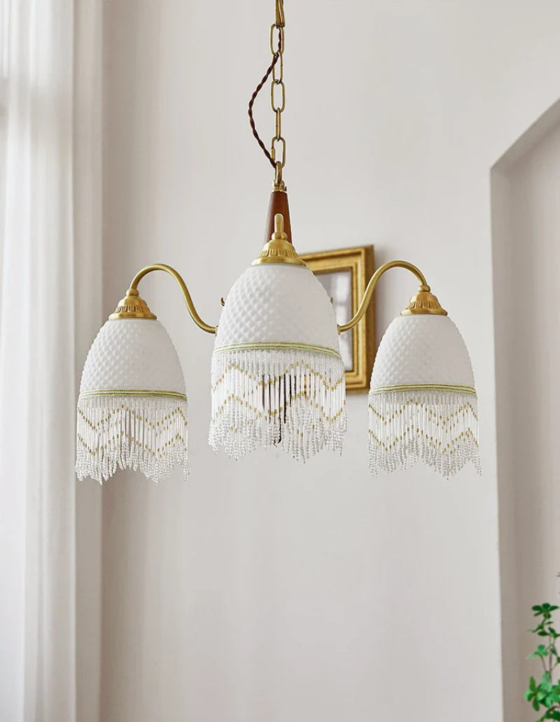 Mesh Tassel Chandelier