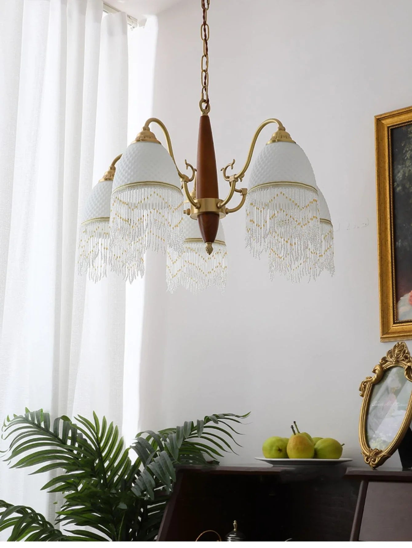 Mesh Tassel Chandelier