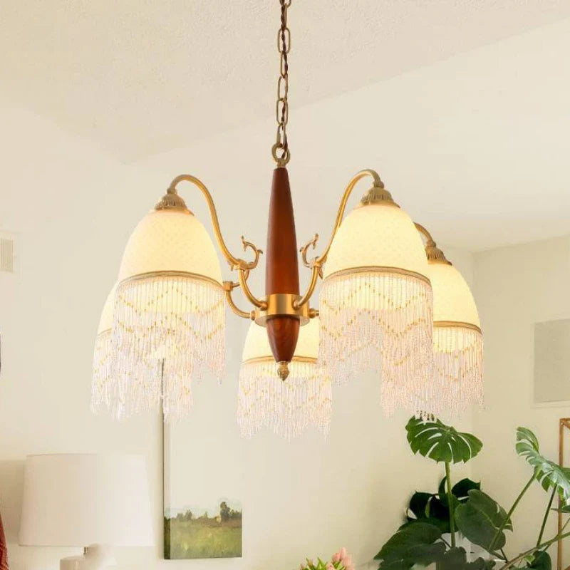 Mesh Tassel Chandelier