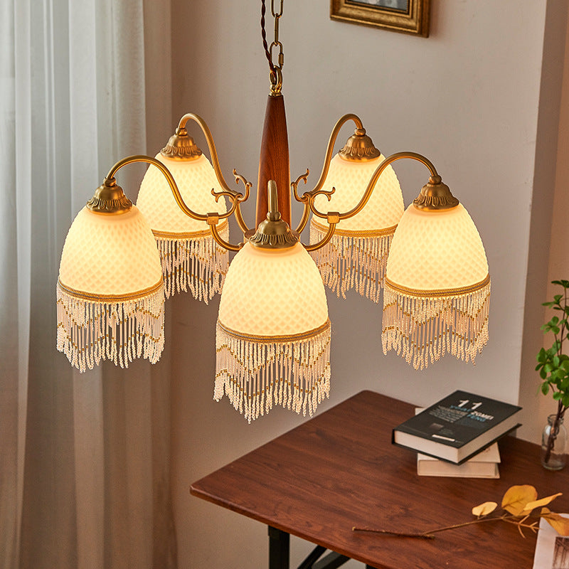 Mesh Tassel Chandelier