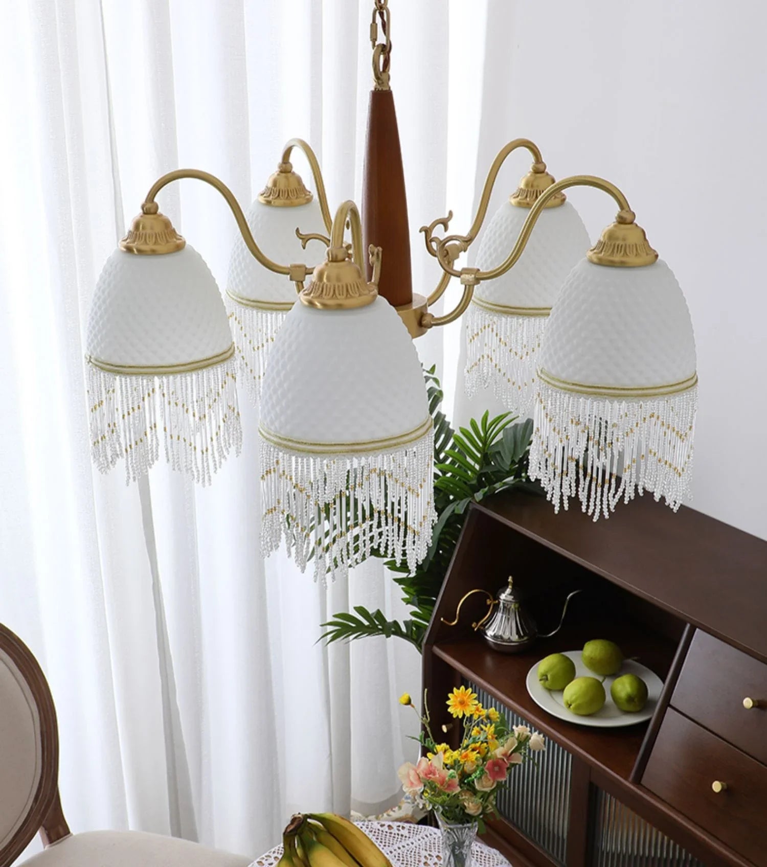 Mesh Tassel Chandelier