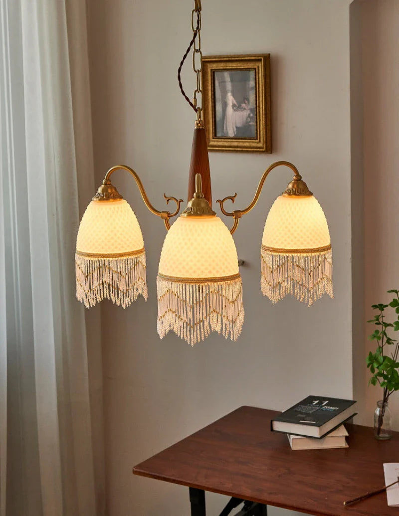 Mesh Tassel Chandelier