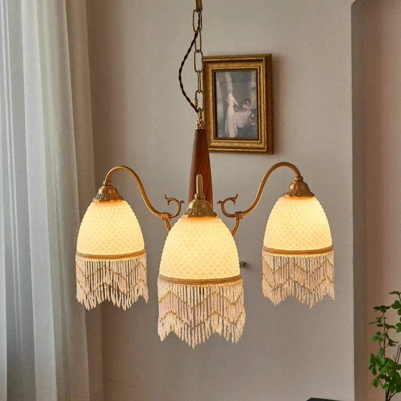 Mesh Tassel Chandelier