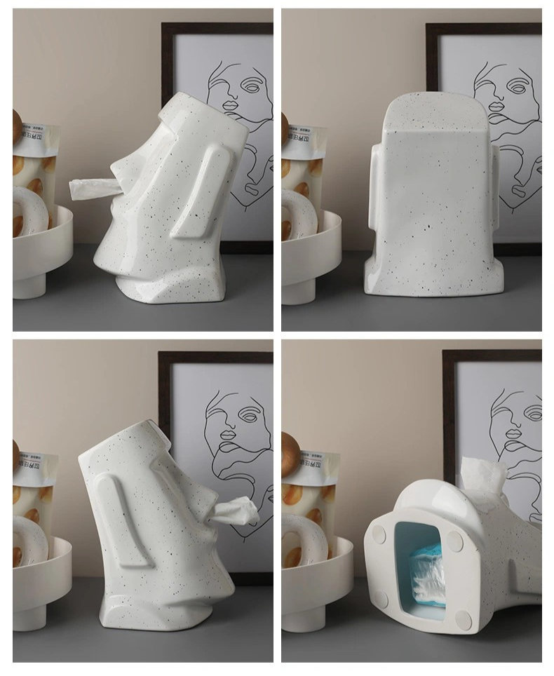 Moai Stone Tissue Box