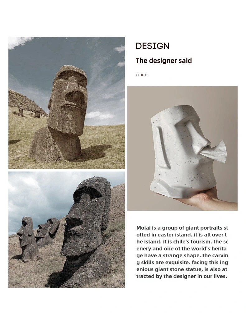 Moai Stone Tissue Box